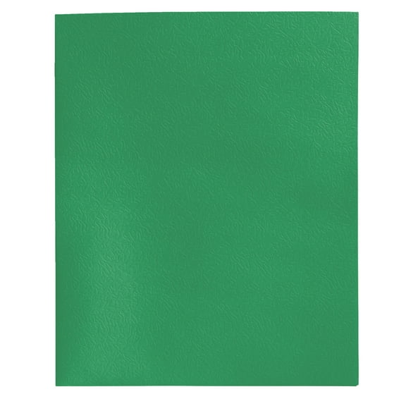 School Smart 2 Pocket Folder with Fasteners, Green, Pack of 25