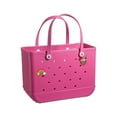 thumbnail image 2 of Bogg Bag – Premium Beach Tote for Women, Waterproof & Washable, Great for Travel & Sports，Durable All Purpose Tote Bag，Hot Pink，46*32*23cm, 2 of 6