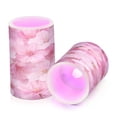 thumbnail image 2 of Set of 2 Flameless Candles Lights with Remote Control Flickering LED Candles Electric Candles for Home Decor Parties Cherry Blossoms Pattern, 2 of 7