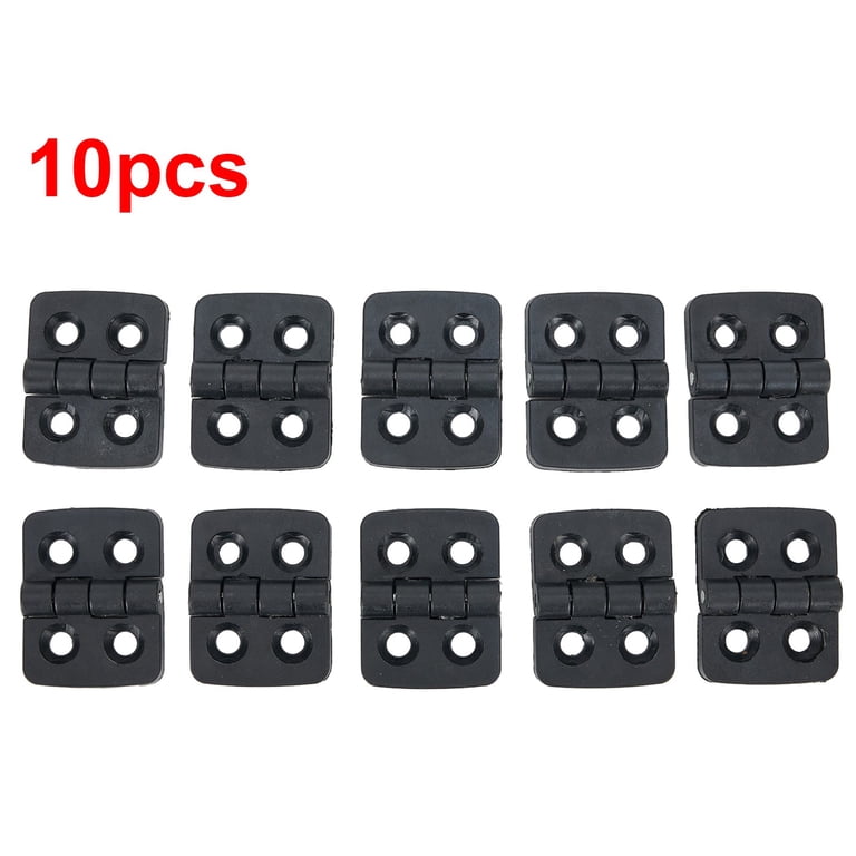 10pcs Black Nylon Plastic Butt Hinges – 30x40mm, For Wooden Boxes, Furniture, Cabinet Doors, Electric Enclosures