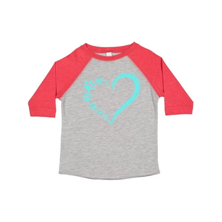 

Inktastic Paw Print Heart Gift Toddler Boy or Toddler Girl T-Shirt
