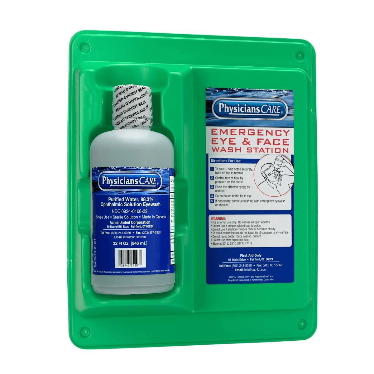 First Aid Only Eyewash Station Single 32 oz. Screw Cap Bottle