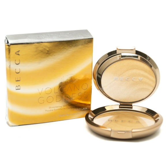 becca VOLCANO GODDESS Shimmering Skin Perfector Pressed Highlighter, Gold Lava .25oz