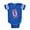 Royal Blue, variant on - Fab U Lous - Cute Infant Baby Football Bodysuit