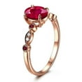 thumbnail image 3 of Limited Time Sale: Vintage Antique Design 1.25 Carat Red Ruby and Diamond Engagement Ring in 10k Rose Gold for Women on Sale, 3 of 3