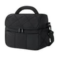 thumbnail image 3 of Bolsa térmica para almuerzo, bolso de mano con cremallera, bolsa térmica para llevar alimentos, para almuerzo, para oficina, viajes, playa, senderismo Negro, 3 of 8