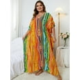 thumbnail image 6 of Edolynsa Plus Size Kaftan Dresses for Women Maxi Beach Dress Bathing Suit Cover up Lightweight Resort Wear Mumu Dress, 6 of 8