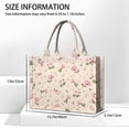 thumbnail image 3 of Large Capacity Tote Bag,Pioneer Flower Floral Print Pattern Handbag Fashion Luxury Tote Bag,15.7"x13"x 5.1" Inches,Laptop Compatible, 3 of 6