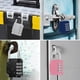 thumbnail image 4 of Combination Locker Padlock, 4 Digit Coded Padlock, Gym Lock, School Locker Lock, Weatherproof Combination Lock Outdoor (Pink), 4 of 5