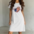 thumbnail image 5 of LEKEK 4Th of July Outfits for Women Short Sleeve Crew Neck Oversized Nightgowns American Flag Printed Midi Sleep Dress Loose Fit Patriotic Lounge Sets, 5 of 6