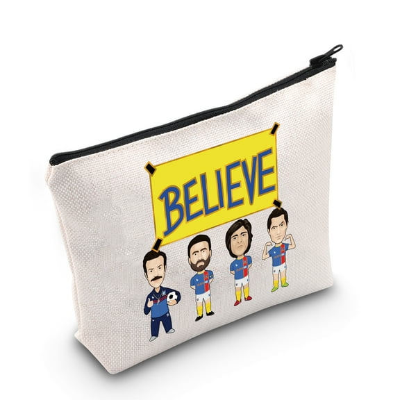LEVLO Believe Ted TV Show Cosmetic Make Up Bag Ted TV Show Fans Gift Ted Believe Makeup Zipper Pouch Bag For Friend Family