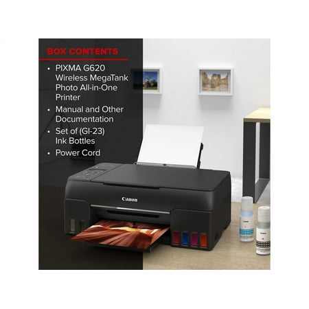 Canon - PIXMA MegaTank G620 Wireless All-In-One Inkjet Printer - Black