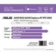 Asus ROG GA502 Zephyrus R7 RTX 2060 16GB/512GB Gaming Laptop