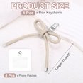 thumbnail image 2 of Uxcell 4 Pcs Bow Keychains PU Leather Key Chain Hanging Accessories Pendant Keychain Clip for Women Car Key Phone Charm Purse Bag Backpack Hanging Decorations, Beige, 2 of 6