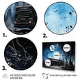 thumbnail image 3 of Designart "Urban Nocturne Moonlit Bus" Transportation Framed Wall Art - Modern Blue Bus Entryway Framed Wall Art, 3 of 6