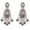 Grey, variant on Indian Jewellery Traditional Crystal Kundan Faux Pearl Charms Bridal Dangle Earrings Set for Women, Black