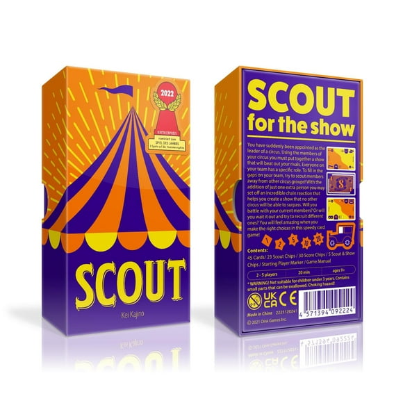 Oink Games Scout - Juego de Cartas estratégicas nominado al Premio | 2-5 Jugadores | A Partir de 9 a