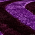 thumbnail image 4 of Allstar Purple Shaggy Area Rug with 3D Lines Design. Contemporary Formal Casual Hand Tufted (5' x 7'), 4 of 4