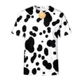 thumbnail image 5 of Kcolen Cow Shirts for Women,Western Cow Print T Shirts Women Short Sleeve Crew Neck Cow Shirt for Women Casual Fun Cow Graphic Tee Shirts,White, 5 of 6