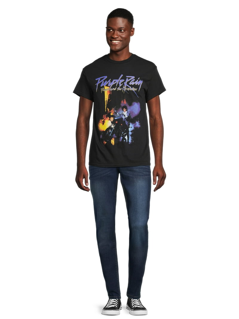 Prince Men's Purple Rain Graphic Tee with Short Sleeves, Sizes S