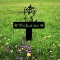 thumbnail image 3 of Welcome Stake Cat Butterfly Animal Decorative Garden Stakes For Courtyards Yard Lawn Decor Gardens Decoration, 3 of 5