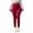 Wine, variant on Fiaer -Lined Leggings for Women Stretch Plus Size Trendy Yoga Pants High Waisted Slim Fit White Workout Trousers White XL