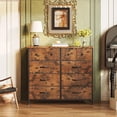 thumbnail image 4 of MUTUN Commode pour Chambre à Coucher, Commode de Chambre, Commode Haute à 10 Tiroirs en Tissu pour Salon, Garde-Robe, Couloir, Entrée, Commode à Tiroirs, Unité d'Organisation, Blanc, 4 of 4