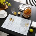 thumbnail image 4 of Blue Spring Floral Placemats Set of 4, Summer Botanical Watercolor Washable Wipeable Table Mats for Dining Tables, Indoor Outdoor Kitchen Place Mats for Holiday Party Table Decor, 4 of 9