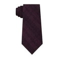 thumbnail image 3 of Calvin Klein Mens Reflective Plaid Self-tied Necktie, Purple, One Size, 3 of 3