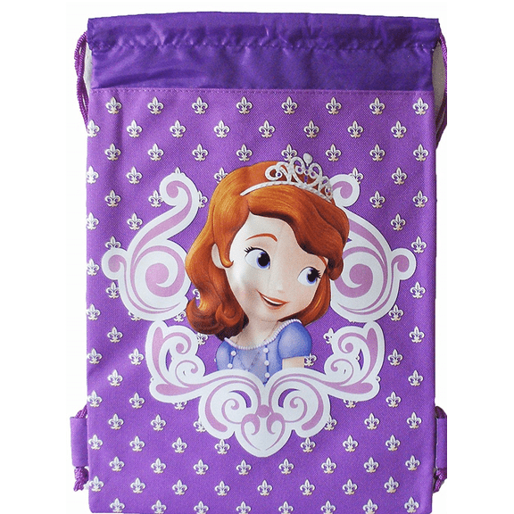 Drawstring Bag - Sofia 1st - Purple - 13" X 11"