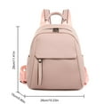 thumbnail image 3 of Women Backpack Large Capacity Fashion PU Leather Student Backpack (L Pink), 3 of 6