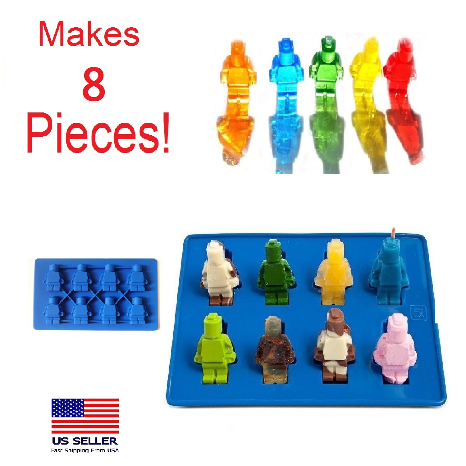Lego Type Man Figure Silicone Chocolate Ice Cake Mould Party Fun 