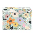 thumbnail image 7 of Yayeee Collapsible Storage Bin with Lid Fabric Closet Decorative Basket with Handles, Green Floral Pattern, 7 of 7