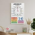 thumbnail image 7 of TELLING TIME, Spanish Language, Educational, What Time Is It, Teaching Tool, Classroom Decor Canvas Poster Bedroom Decor Sports Landscape Office Room Decor Gift, 7 of 7