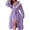 Purple, variant on Plush Flannel Housecoat With Decorative Lace Comfort First Womens Wear