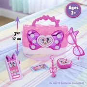 Disney Junior Minnie Mouse Bowfabulous Bag Set, 7-piece Dress Up and Pretend Play Toy Purse, Kids Toys for Ages 3 Up