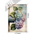 thumbnail image 5 of Floral Decor Hydrangea Retro Aluminum Sign 5.5x8 IN Metal Tin Sign Hydrangea Flower Bedroom Wall Decor Antique Bathroom Decor Tin Garden Signs for Outside Yard Sign, 5 of 6