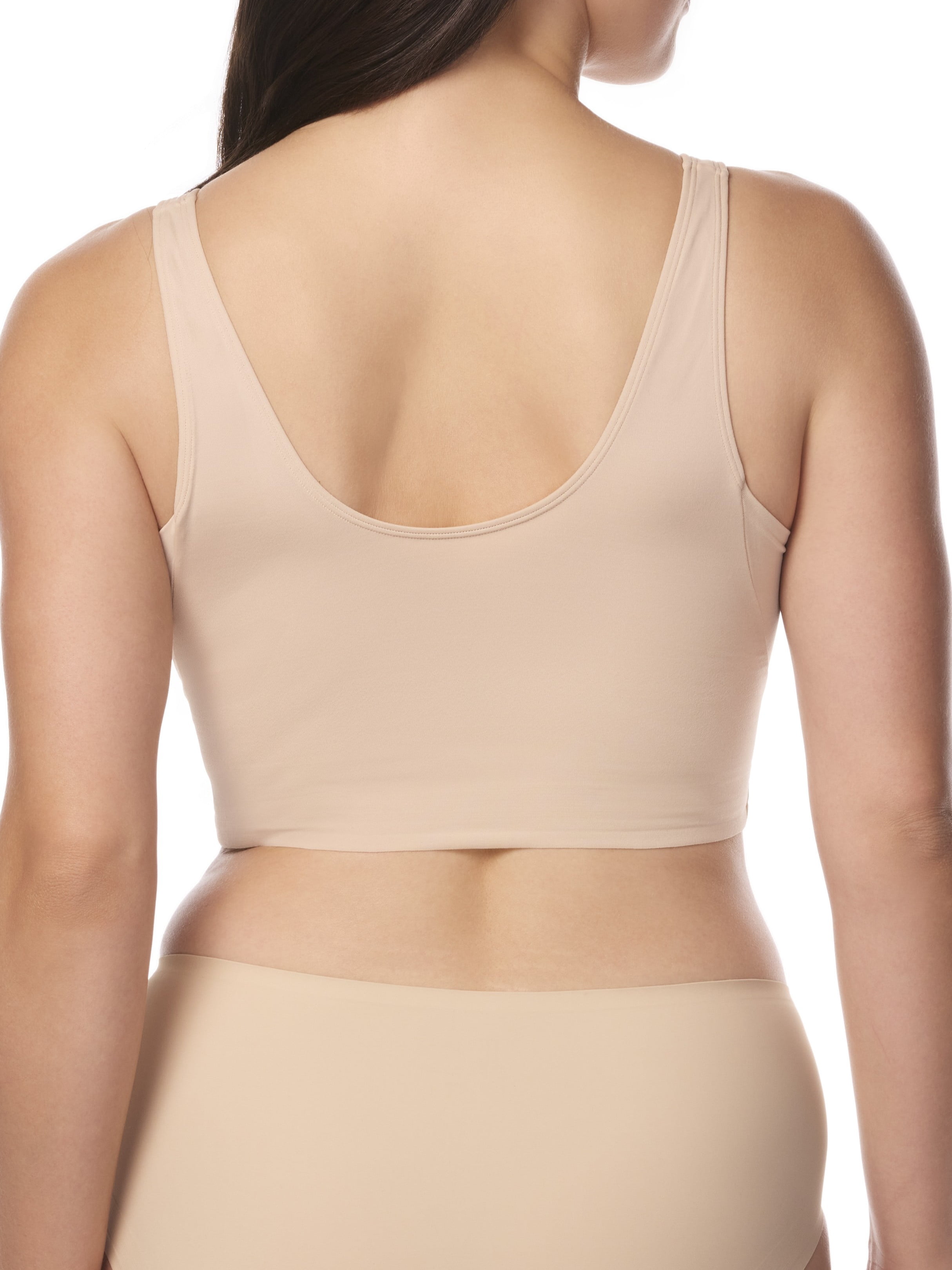 Cupid Women's Firm Control Shapewear, Top Shaping Scoop Neck Lounge Bra, Sizes S-2XL
