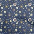 thumbnail image 1 of oneOone Polyester Spandex Blue Fabric Asian Suzani Sewing Craft Projects Fabric Prints By Yard 56 Inch Wide, 1 of 5