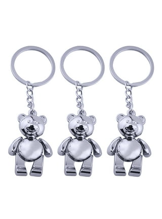 Metal Swing Bear Key Chain Cute Teddy Bear Keyring Creative Gifts KeyChain