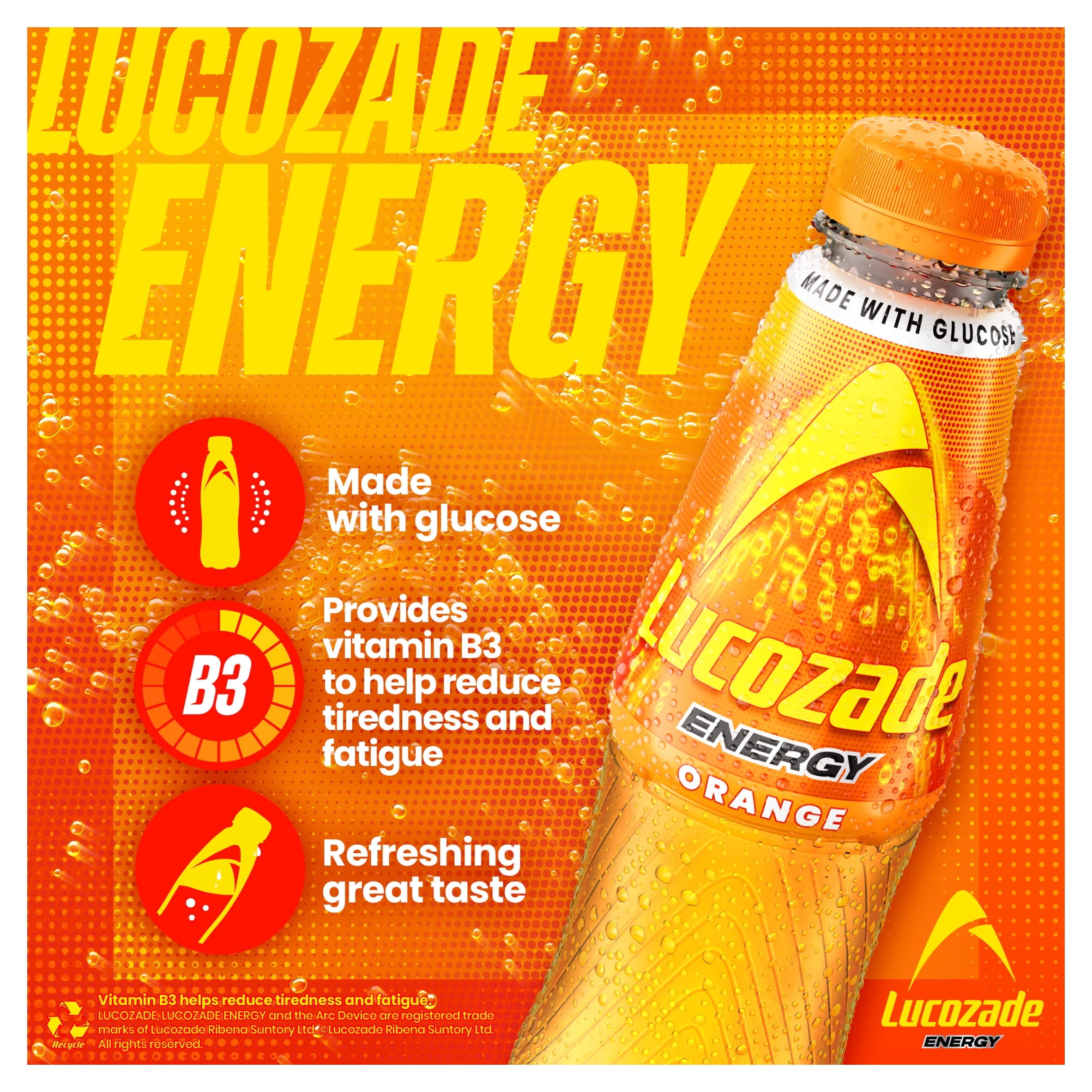 Lucozade Energy Drink 900ml | Orange