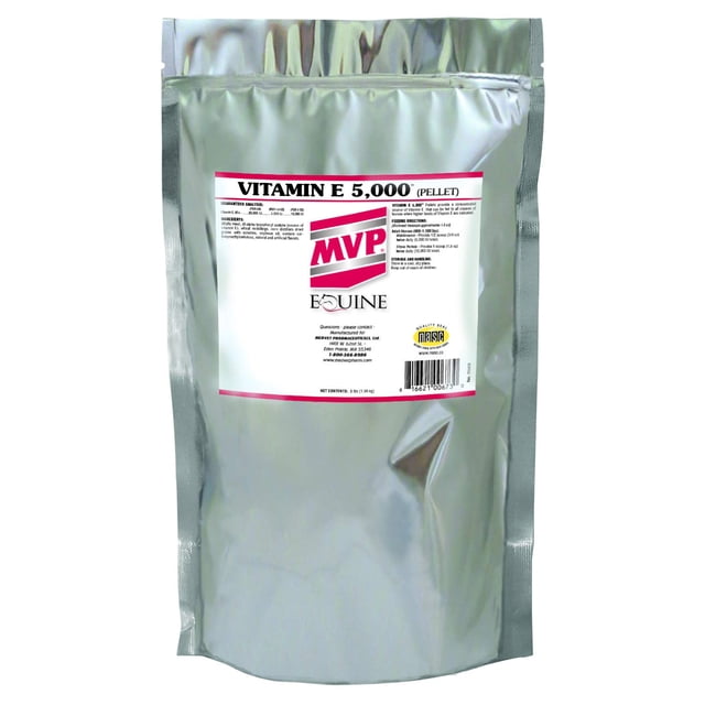 Vitamin E en pellets MVP 5.000 UI 1,36 kg para caballos
