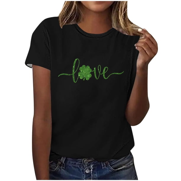 Mujeres Manga Corta de Verano Tops Impreso Sudadera Casual, Cuello Redondo Blusa Ligera para la Primavera Y el Verano