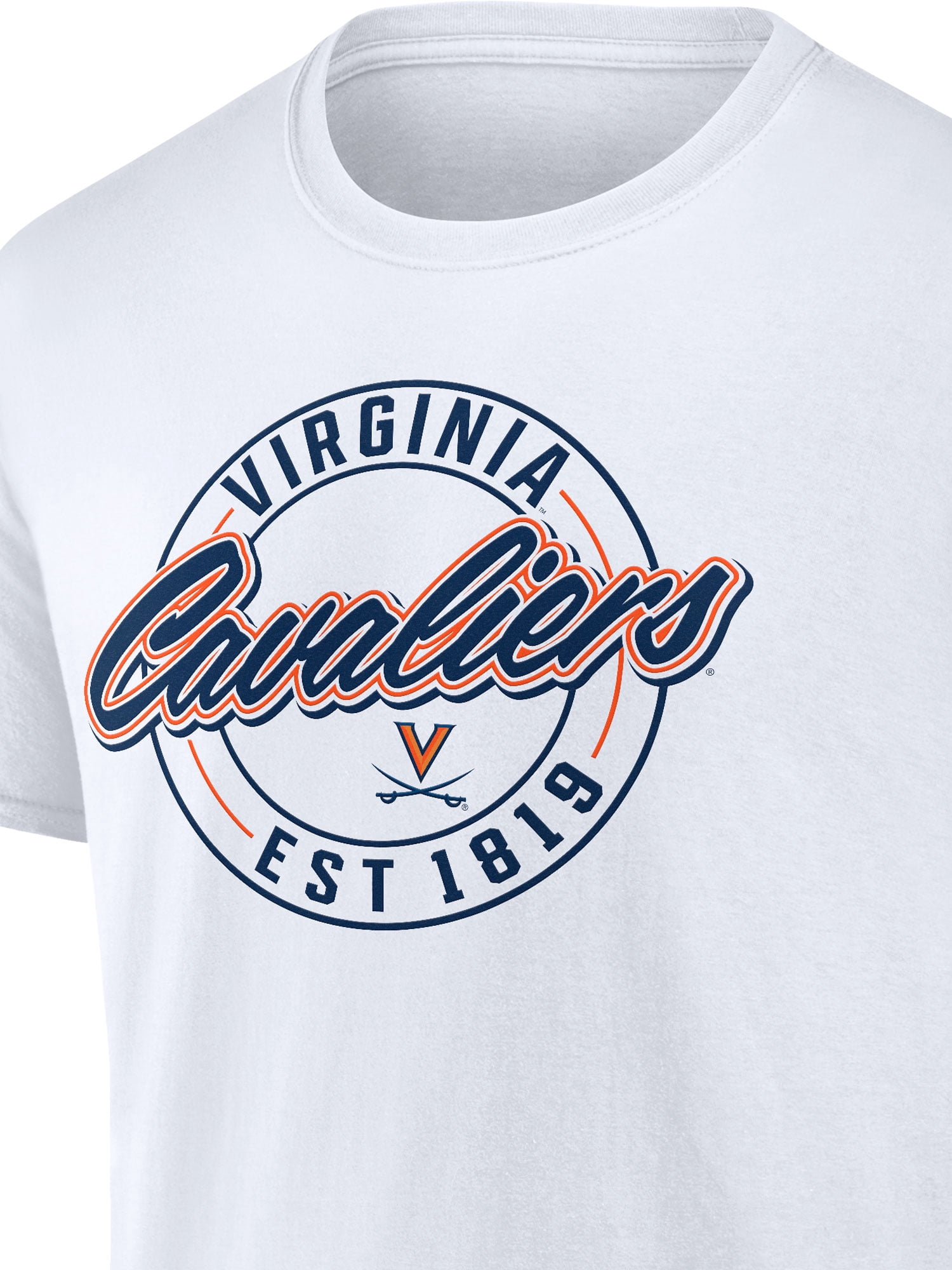 NCAA Virginia Cavaliers Men's Cotton White Short Sleeve T-Shirt