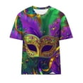 Mardi Gras Shirts for Women 2025 New Orleans Carnival Outfit Short