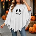 thumbnail image 2 of Gunia Women Halloween White Ghost Costume Poncho Cape Dress Up Cosplay Spooky Tops, 2 of 4