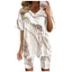 thumbnail image 2 of Blusas para Mujeres Casual V-Cuello Impresión de Manga Corta Blusa Y Pantalones Cortos Conjunto, Traje Casual para la Primavera, 2 of 4