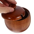 thumbnail image 2 of LEORX Wooden Serving Bowl Brown Acacia Wood Decorative and Practical 1Pc, 2 of 5
