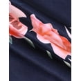 thumbnail image 4 of Haut Sans Manches à Imprimé Floral pour Femmes, Col Rond, Ourlet Asymétrique, 4 of 8