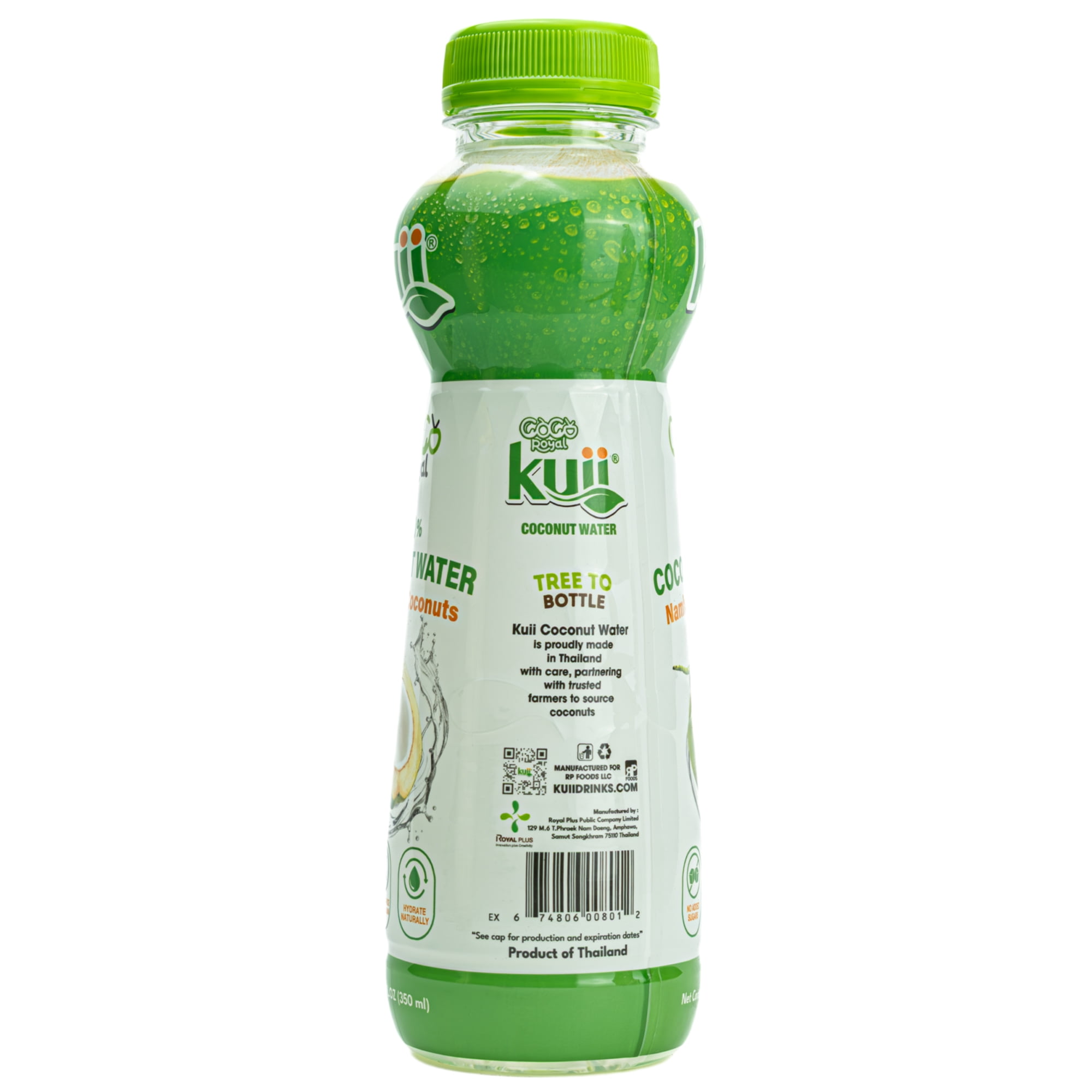 Kuii 100% Coconut Water, 11.8 fl oz Namhom Coconut Premium Drink
